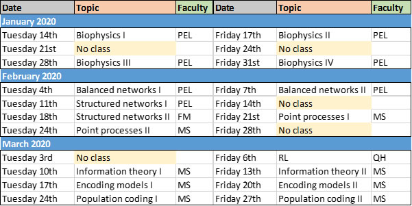 Schedule